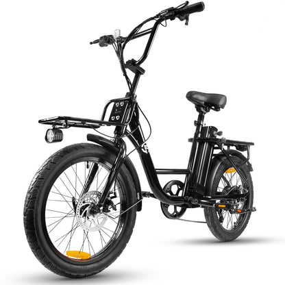 6MSKS 1000W City and Cargo E-Bike for Adults | Low-Step Frame for Easy Mounting, 20" Fat Tires, Hydraulic Brakes & Integrated Rear Rack