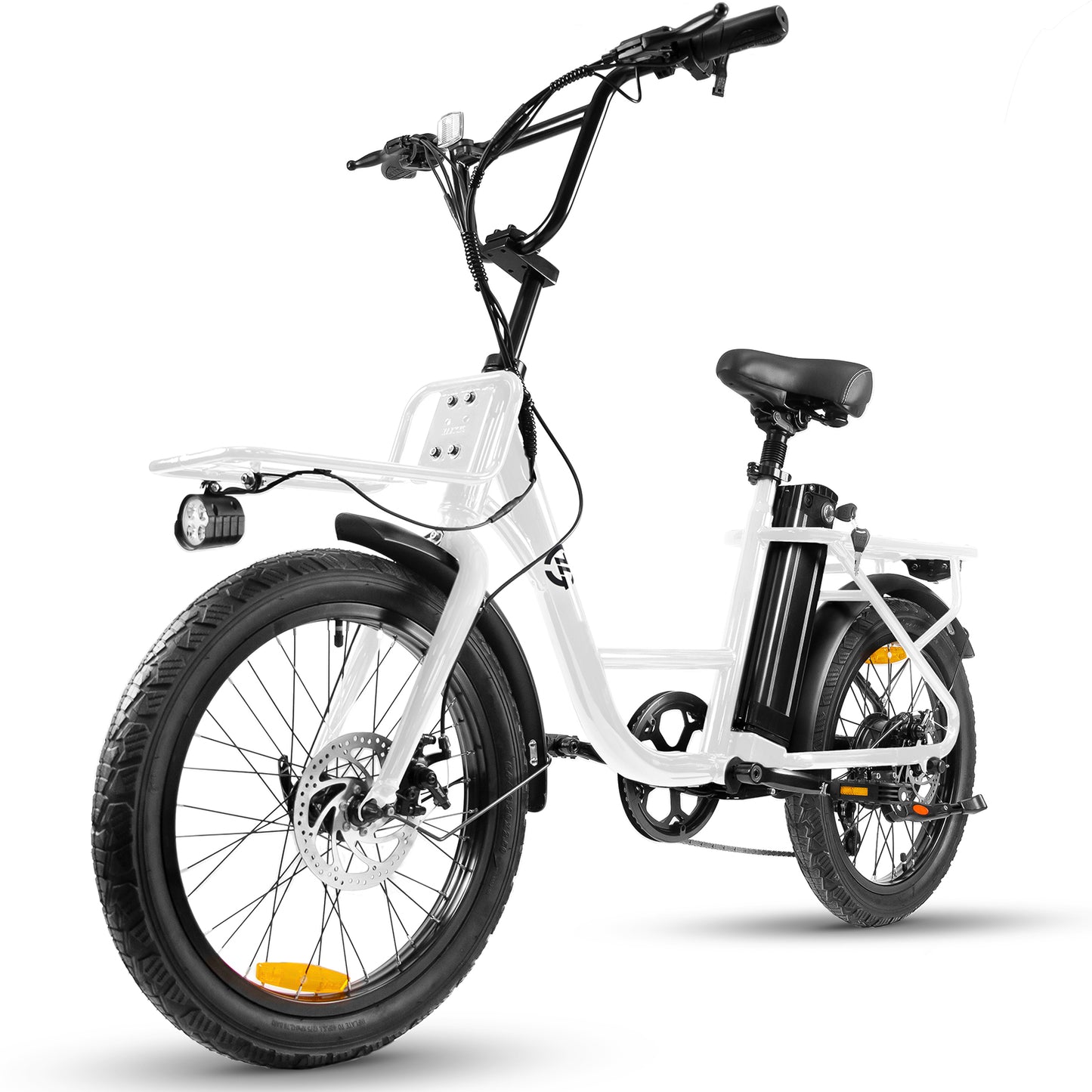 6MSKS 1000W City and Cargo E-Bike for Adults | Low-Step Frame for Easy Mounting, 20" Fat Tires, Hydraulic Brakes & Integrated Rear Rack