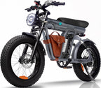 6MSKS 1500W High-Speed Electric Motorcycle for Adults, 48V 29AH Battery, 40MPH Top Speed, 20x4 Fat Tire Electric Bike