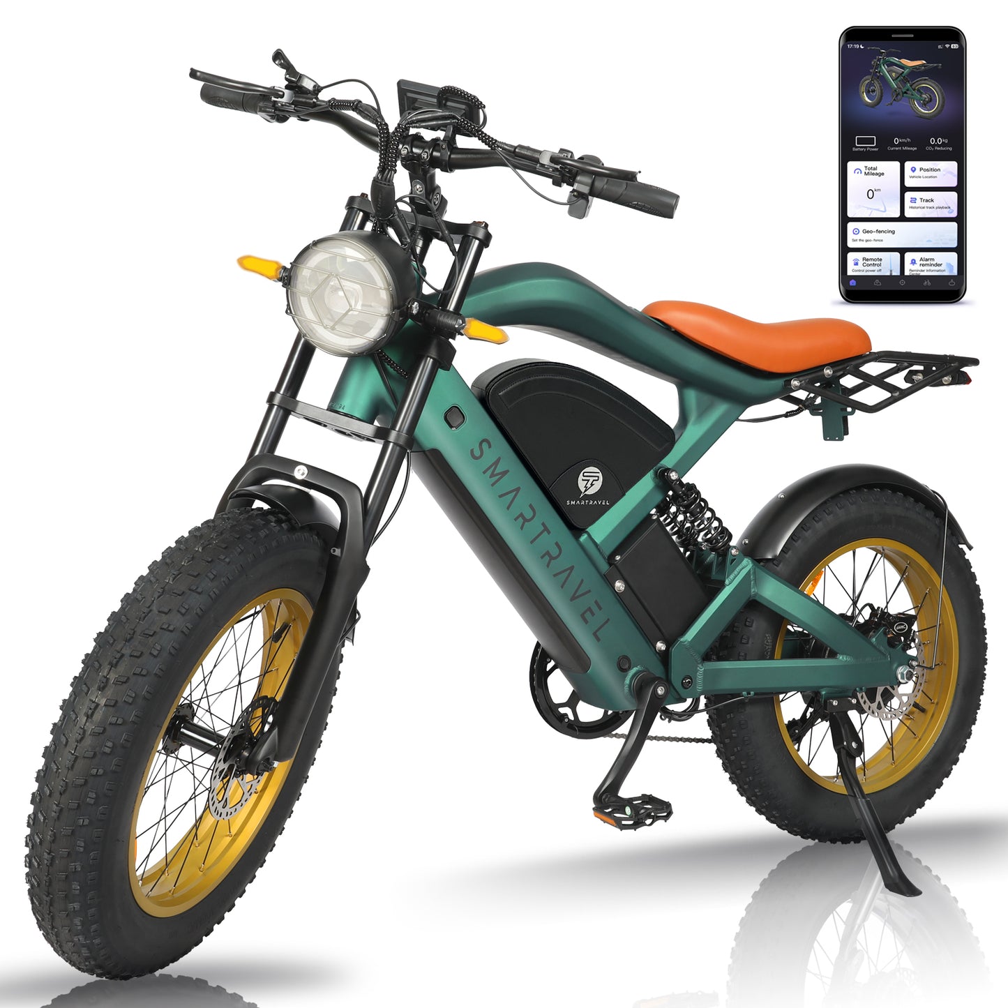 ZM22 Electric Bike, 1500/3000W Dual Motor, 35 MPH, 52V 50AH Battery, 160 Miles 20" Fat Tire Electric Dirt Bike, Electric Motorcycle Hydraulic Brakes