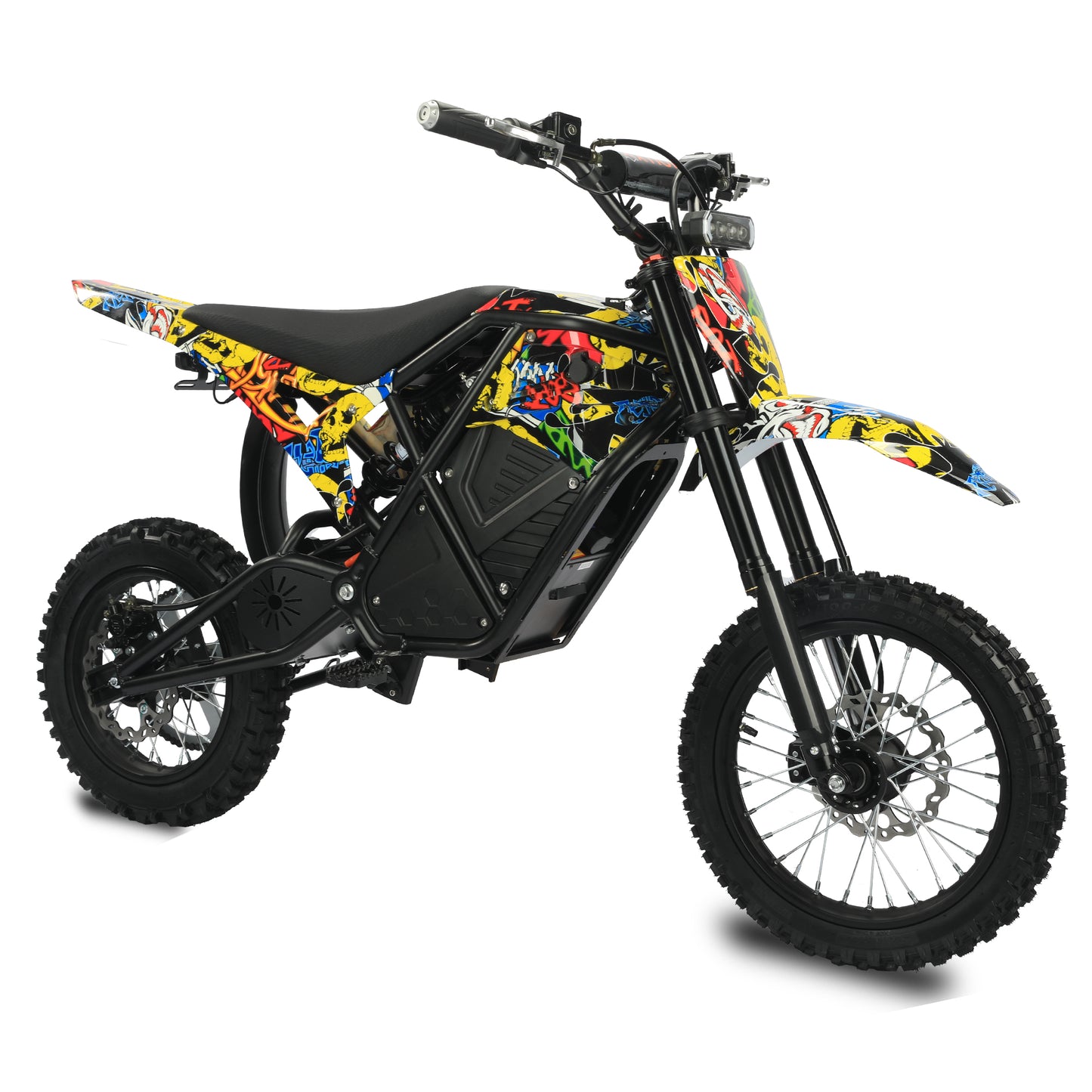 6MSKS Ebike motocicleta eléctrica V8 ciudad off-road bicicleta eléctrica 2000W motor de alta potencia 23Ah Batería de alta capacidad 45miles larga resistencia Fuera de carretera Rendimiento neumático 14 "/12" 45miles Super Long Travel 37MPH CA
