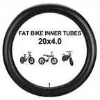 Un juego de cámara y cubierta extragruesas de 20*4.0 para moto de nieve, cámara de caucho butílico engrosada de 20*4.0 para bicicleta eléctrica todoterreno de playa de 20 pulgadas, cubierta gruesa y duradera