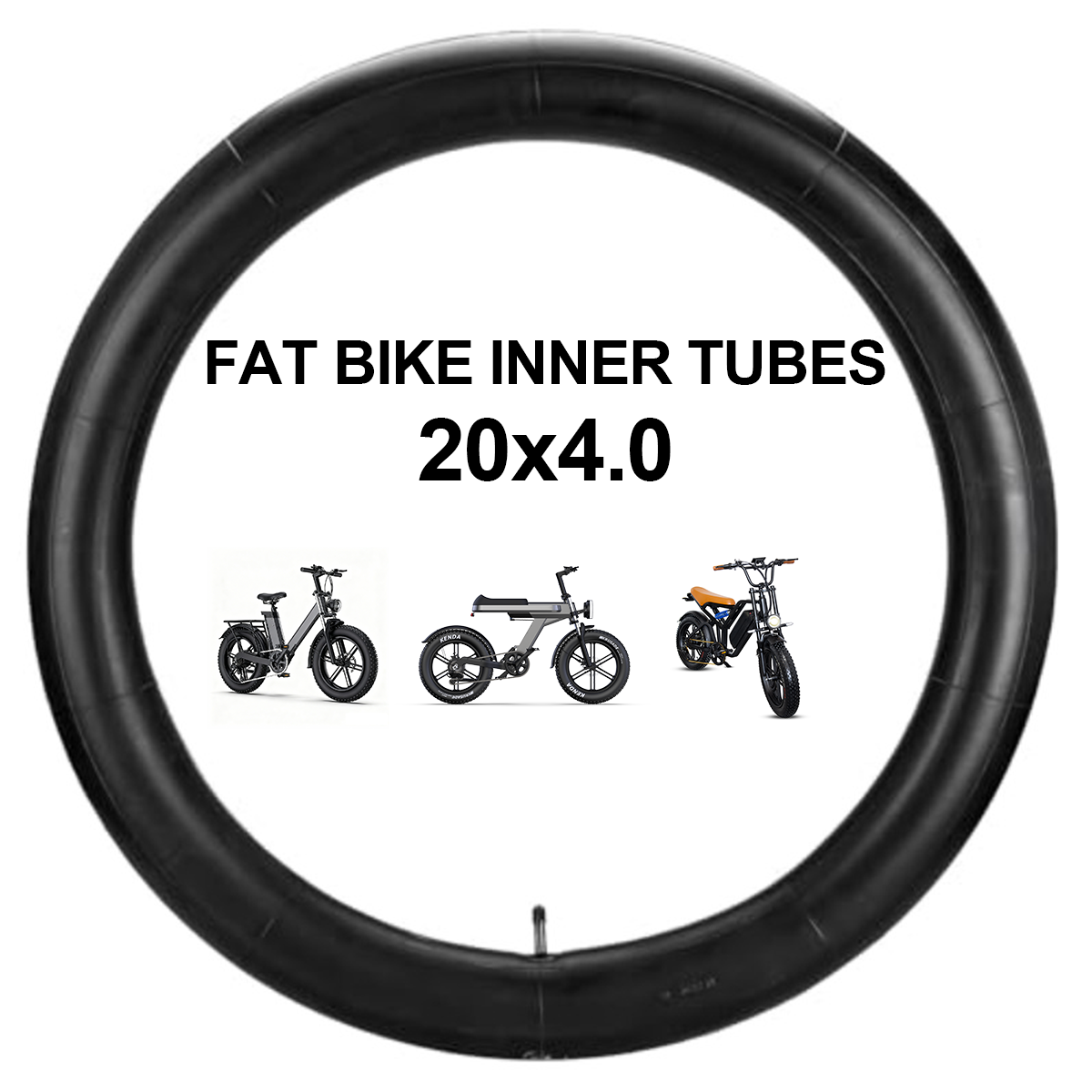 A set of 20*4.0 extra-wide snowmobile outer tube and inner tube, 20-inch off-road beach electric bike 20*4.0 bicycle thickened butyl rubber inner tube, thick and durable outer tube