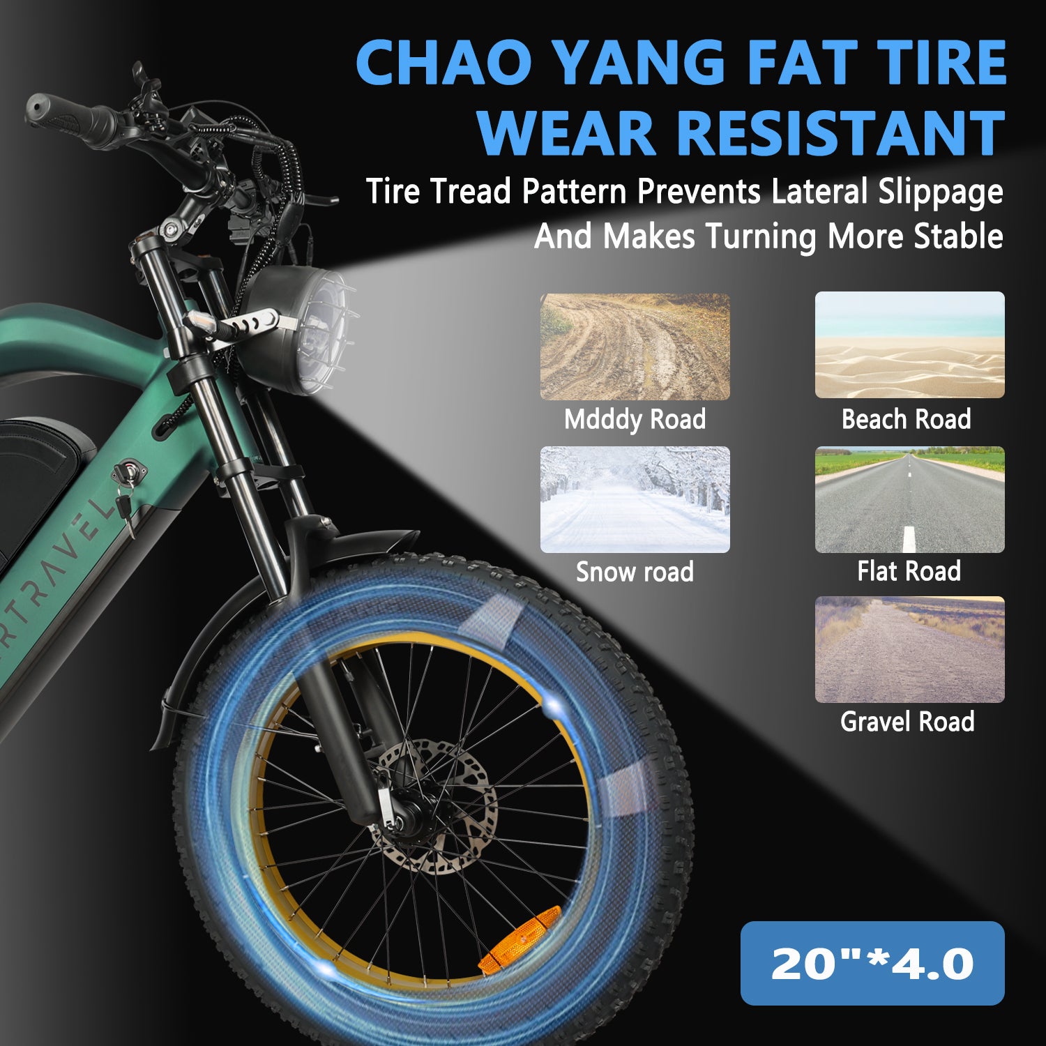 ZM22 Electric Bike, 1500/3000W Dual Motor, 35 MPH, 52V 50AH Battery, 160 Miles 20" Fat Tire Electric Dirt Bike, Electric Motorcycle Hydraulic Brakes