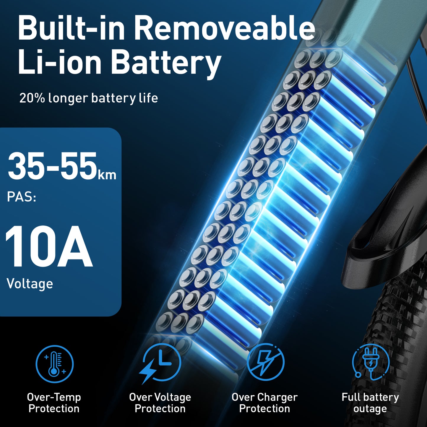 Electric Bicycle -250W Powerful Brushless Motor, 25km/h, Range 55km, 7-speed Transmission