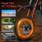 6MSKS Ebike motocicleta eléctrica V8  2000W  23Ah 14 "/12" 45miles 37MPH