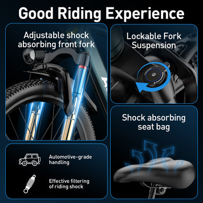 Electric Bicycle -250W Powerful Brushless Motor, 25km/h, Range 55km, 7-speed Transmission