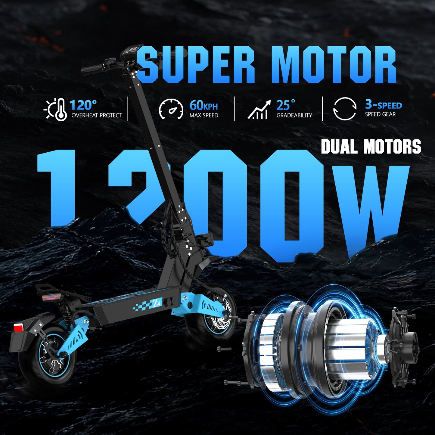 6MSKS Z4 1200W  Adult electric scooter