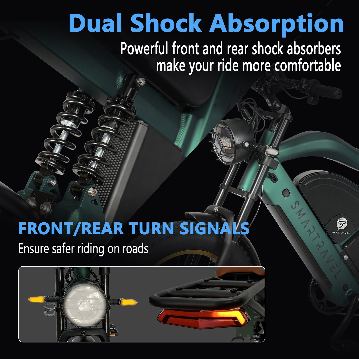 ZM22 Electric Bike, 1500/3000W Dual Motor, 35 MPH, 52V 50AH Battery, 160 Miles 20" Fat Tire Electric Dirt Bike, Electric Motorcycle Hydraulic Brakes