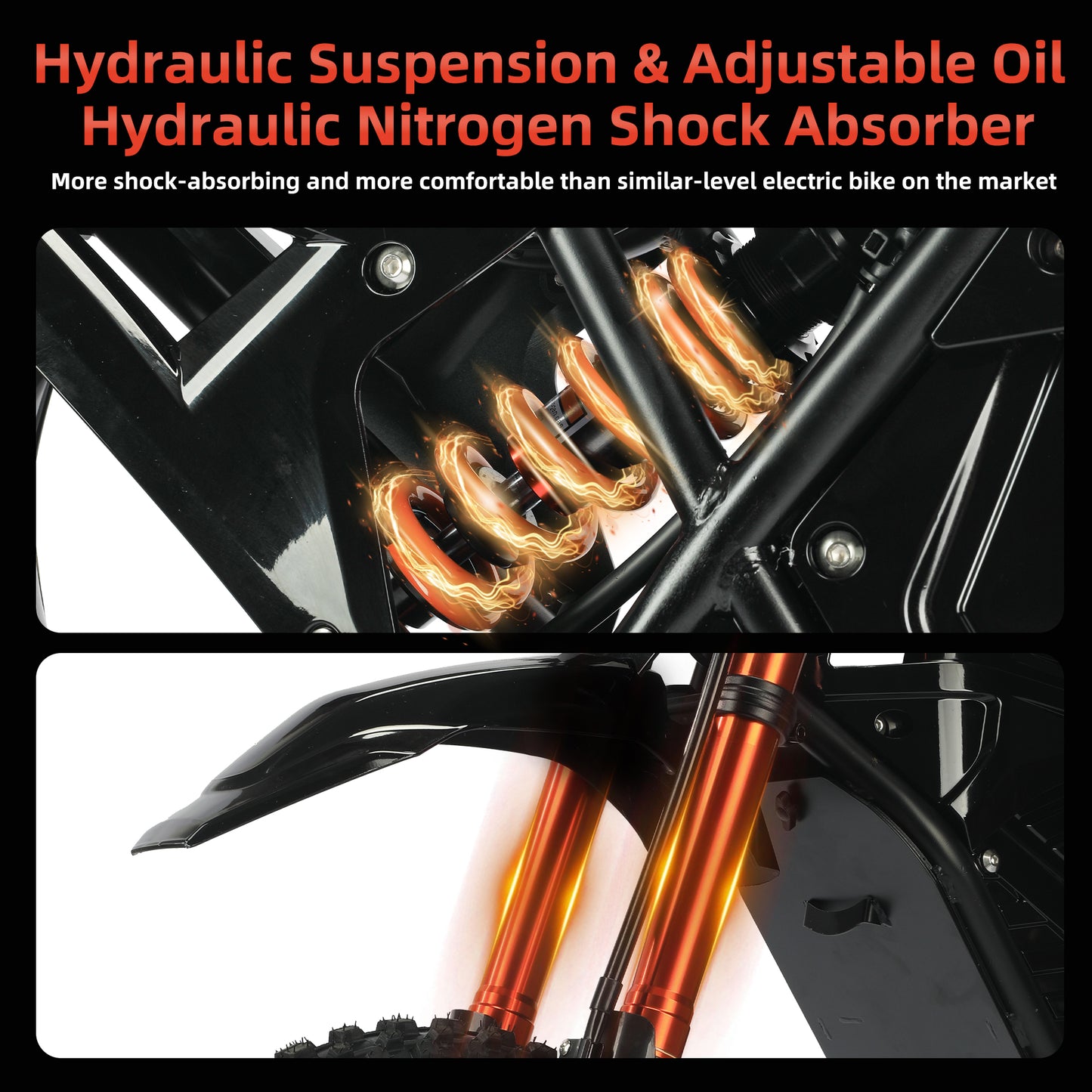 [2025 NEW]Ebike electric motorcycle V8 city off-road electric bicycle 2000W high-power motor 23Ah High Capacity Battery 45miles long endurance Off-Road Performance Tire 14"/12" 45miles Super Long Travel 37MPH Electric Bike Off-road Age 13+