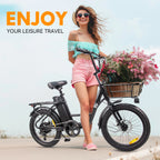 6MSKS 1000W City and Cargo E-Bike for Adults | Low-Step Frame for Easy Mounting, 20" Fat Tires, Hydraulic Brakes & Integrated Rear Rack