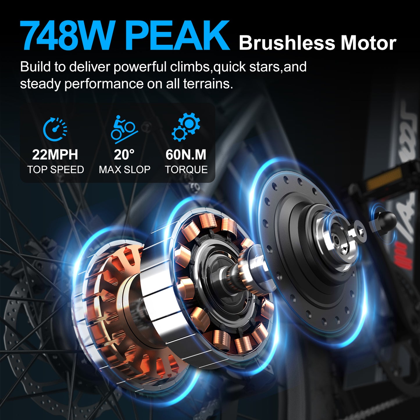 6MSKS 500W Electric Bike for Adults, 40Mi 20MPH Commuting & Mountain E-Bike, 360Wh Removable Battery, 7-Speed, 24" Tires with Front Suspension