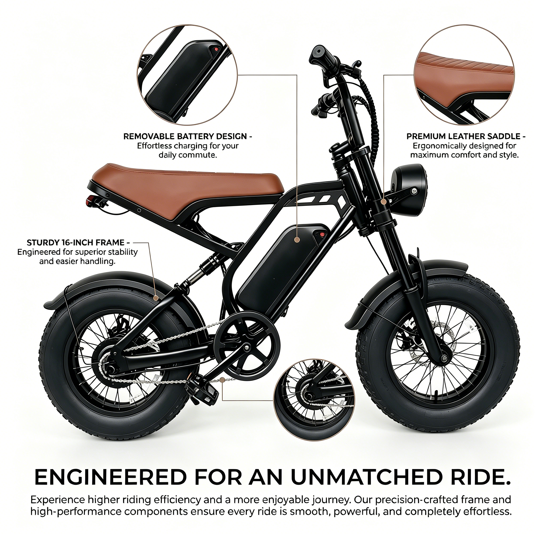 6MSKS M16 Electric Bike 16”Ebike
