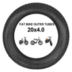 Un juego de cámara y cubierta extragruesas de 20*4.0 para moto de nieve, cámara de caucho butílico engrosada de 20*4.0 para bicicleta eléctrica todoterreno de playa de 20 pulgadas, cubierta gruesa y duradera