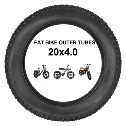 A set of 20*4.0 extra-wide snowmobile outer tube and inner tube, 20-inch off-road beach electric bike 20*4.0 bicycle thickened butyl rubber inner tube, thick and durable outer tube
