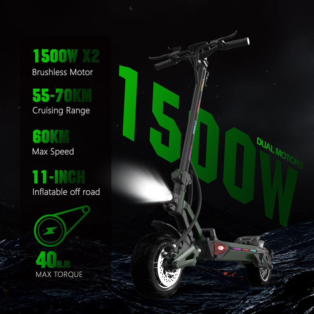 Patinete eléctrico para adultos 6MSKS Z6 de 1500W