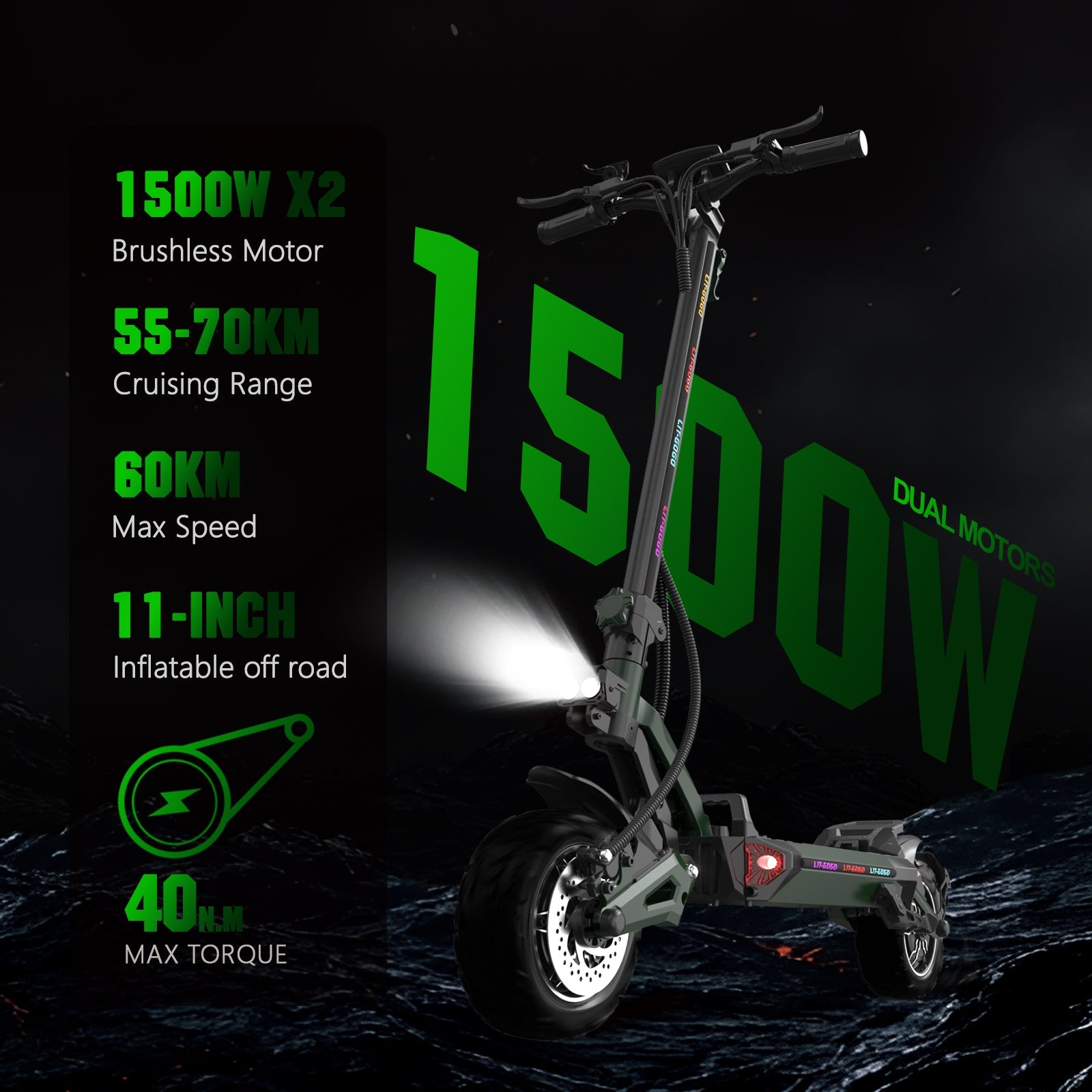 6MSKS Z6 1500W  Adult electric scooter