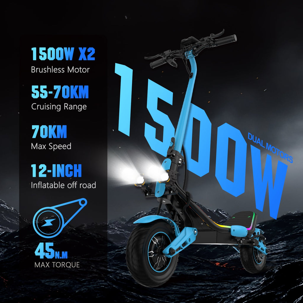 Patinete eléctrico para adultos 6MSKS Z3 de 1500W