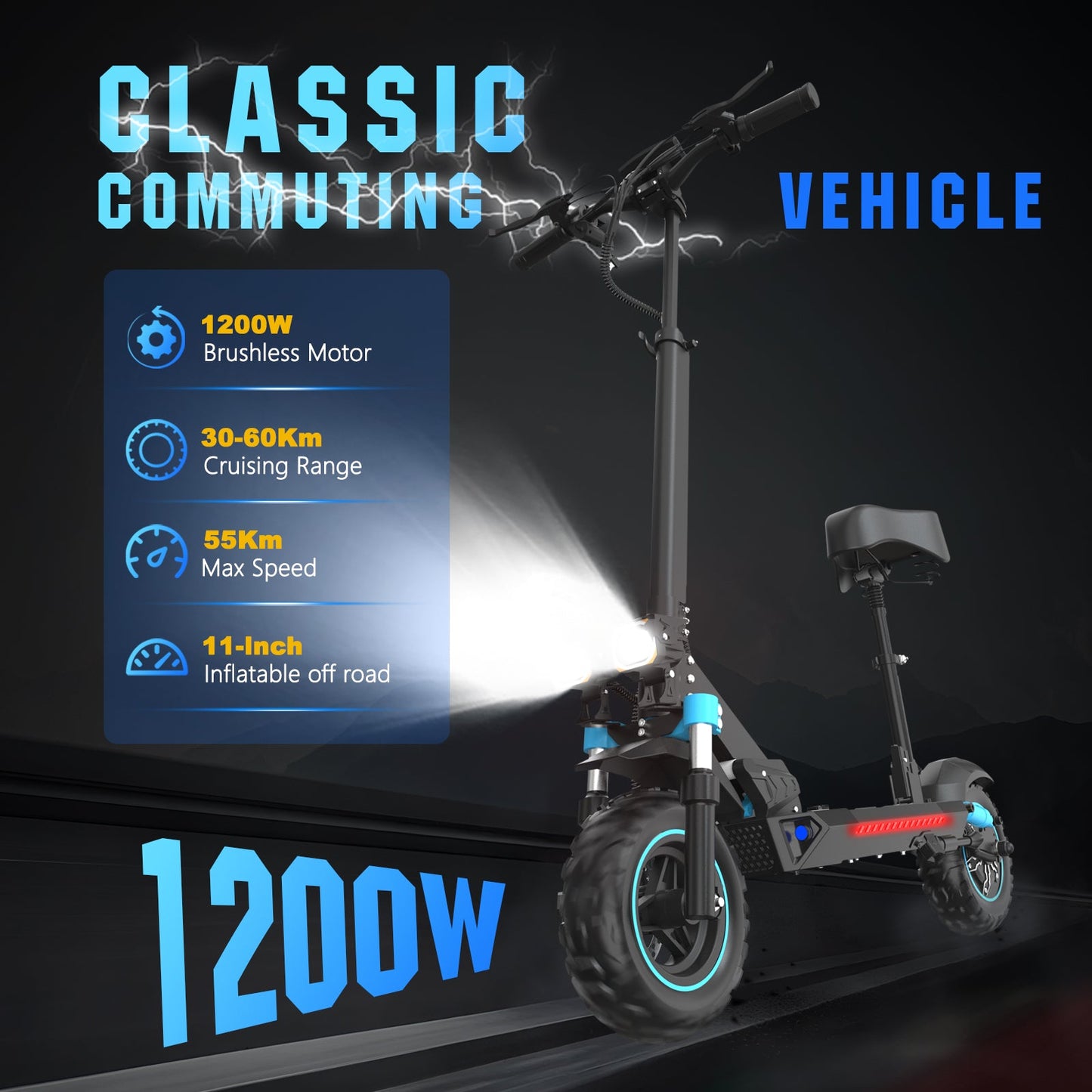 6MSKS S6PRO 1200W  Adult electric scooter