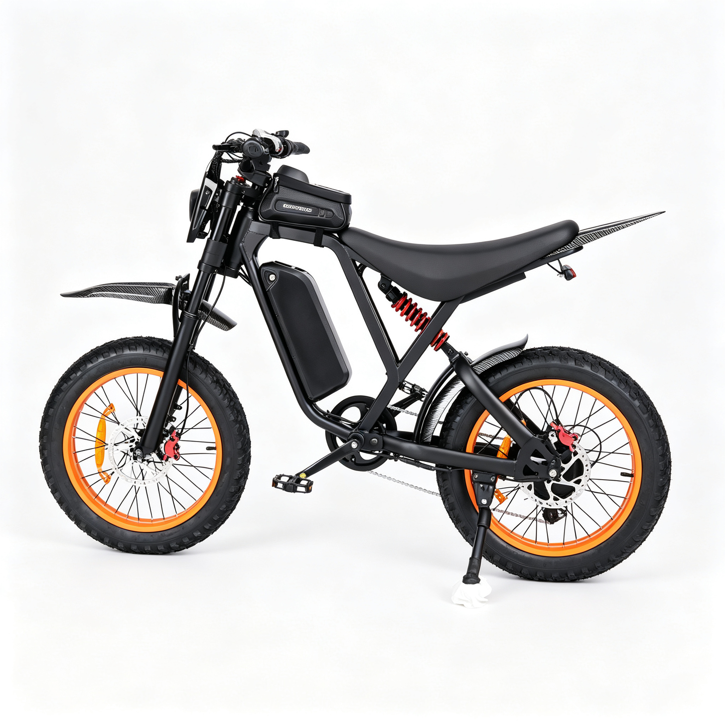 GT700 20"Electric bike 2000W 35MPH Adult E-Bike 48V 18AH Fat Tire Full Suspension Black